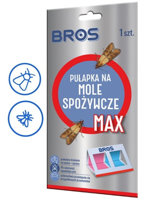 BROS - pułapka na mole spożywcze MAX - na samce i samice - 10 szt. BROS BROS - pułapka na mole spożywcze MAX - na samce i samice - 10 szt. BROS