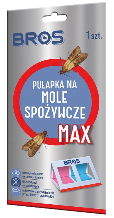 BROS - pułapka na mole spożywcze MAX - na samce i samice - 10 szt. BROS BROS - pułapka na mole spożywcze MAX - na samce i samice - 10 szt. BROS