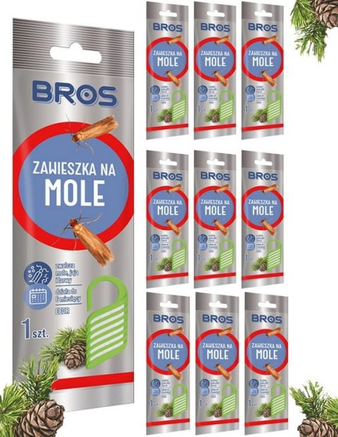 BROS - zawieszka na mole cedrowa - 10 szt. BROS BROS - zawieszka na mole cedrowa - 10 szt. BROS