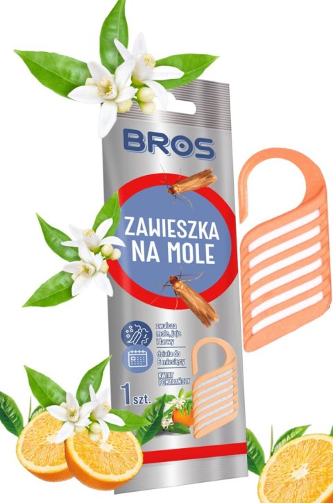 BROS - zawieszka na mole kwiat pomarańczy - 10 szt. BROS BROS - zawieszka na mole kwiat pomarańczy - 10 szt. BROS