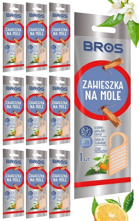 BROS - zawieszka na mole kwiat pomarańczy - 10 szt. BROS BROS - zawieszka na mole kwiat pomarańczy - 10 szt. BROS