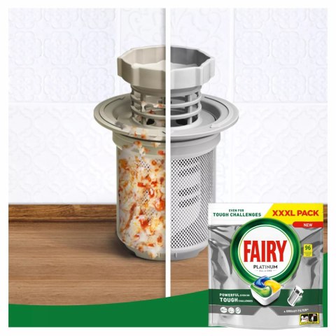 FAIRY Kapsułki Do Zmywarki Platinum All in One Lemon 96 szt. FAIRY FAIRY Kapsułki Do Zmywarki Platinum All in One Lemon 96 szt. FAIRY