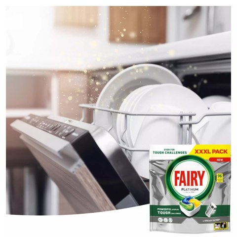 FAIRY Kapsułki Do Zmywarki Platinum All in One Lemon 96 szt. FAIRY FAIRY Kapsułki Do Zmywarki Platinum All in One Lemon 96 szt. FAIRY