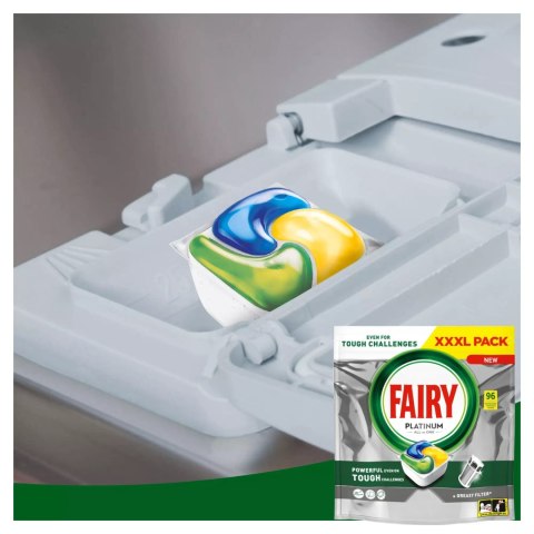 FAIRY Kapsułki Do Zmywarki Platinum All in One Lemon 96 szt. FAIRY FAIRY Kapsułki Do Zmywarki Platinum All in One Lemon 96 szt. FAIRY