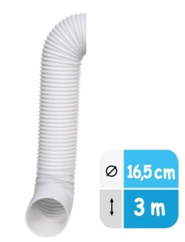 Rura do klimatyzatora przenośnego lewoskrętna (fi16,5cm) - 3m Warmtec