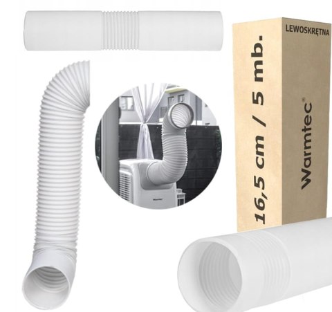 Rura do klimatyzatora przenośnego lewoskrętna (fi16,5cm) - 5m Warmtec Rura do klimatyzatora przenośnego lewoskrętna (fi16,5cm) - 5m Warmtec