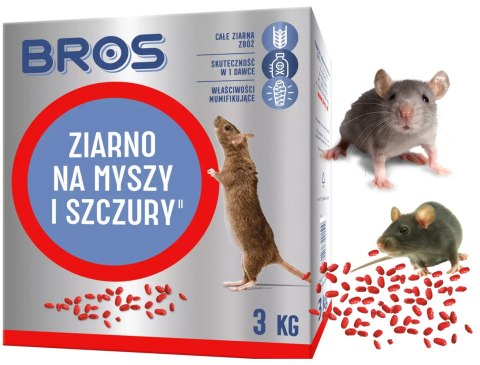 BROS - ziarno na myszy i szczury 3kg BROS BROS - ziarno na myszy i szczury 3kg BROS