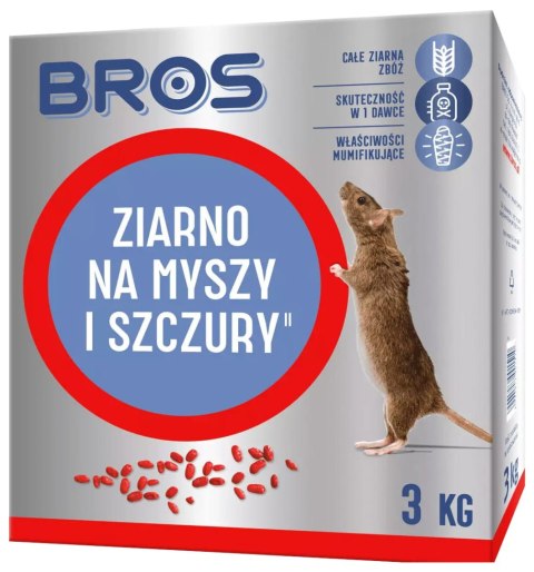 BROS - ziarno na myszy i szczury 3kg BROS BROS - ziarno na myszy i szczury 3kg BROS