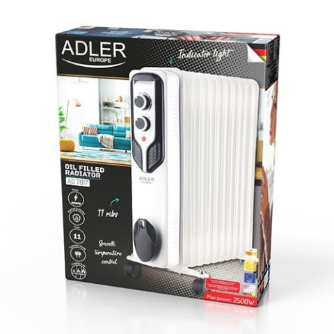Grzejnik Olejowy (11 żeberek) 2500W ADLER AD 7817 ADLER Grzejnik Olejowy (11 żeberek) 2500W ADLER AD 7817 ADLER