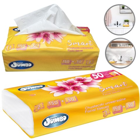 Chusteczki uniwersalne 200 szt. SŁONIK JUMBO SMART folia 2W - 25 op. Słonik Jumbo Chusteczki uniwersalne 200 szt. SŁONIK JUMBO SMART folia 2W - 25 op. Słonik Jumbo