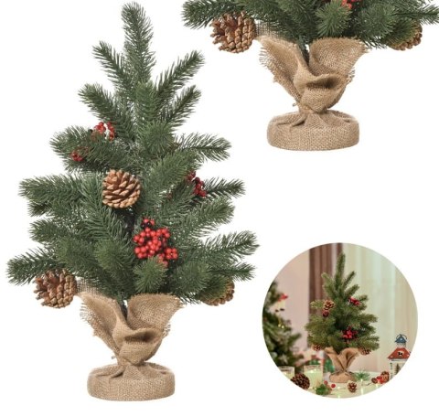 Choinka Sztuczna Mini Z Ozdobami 55 Gałęzi 50 cm PAKO 830-386 PAKO Choinka Sztuczna Mini Z Ozdobami 55 Gałęzi 50 cm PAKO 830-386 PAKO
