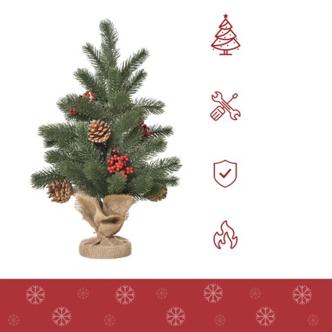 Choinka Sztuczna Mini Z Ozdobami 55 Gałęzi 50 cm PAKO 830-386 PAKO Choinka Sztuczna Mini Z Ozdobami 55 Gałęzi 50 cm PAKO 830-386 PAKO