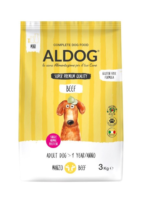 ALDOG Beef MINI karma monobiałkowa wołowina 3 kg ALDOG