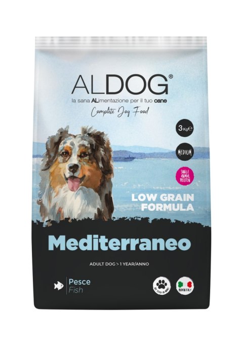 ALDOG Low Grain MEDITERRANEO karma monobiałkowa ryba 3 kg ALDOG ALDOG Low Grain MEDITERRANEO karma monobiałkowa ryba 3 kg ALDOG