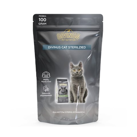 PRÓBKA Divinus Cat Sterilized dla kotów sterylizowanych 100 g Divinus PRÓBKA Divinus Cat Sterilized dla kotów sterylizowanych 100 g Divinus