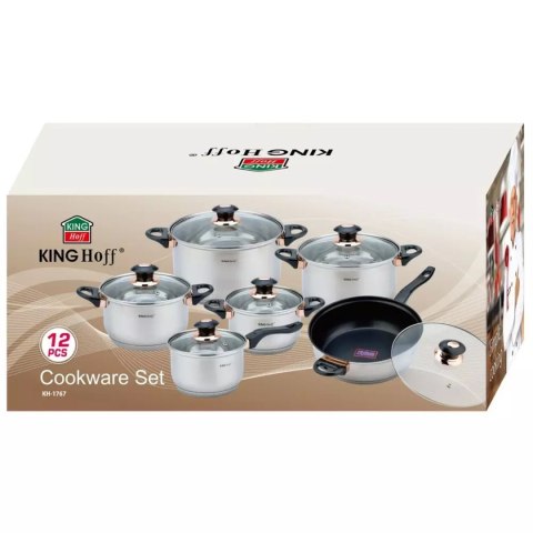 12 ELEMENTOWY ZESTAW GARNKÓW KINGHOFF KH-1767 KINGHOFF 12 ELEMENTOWY ZESTAW GARNKÓW KINGHOFF KH-1767 KINGHOFF