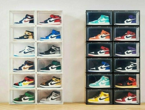 3x BOX NA BUTY ORGANIZER PUDEŁKO CZARNE Bituxx 3x BOX NA BUTY ORGANIZER PUDEŁKO CZARNE Bituxx