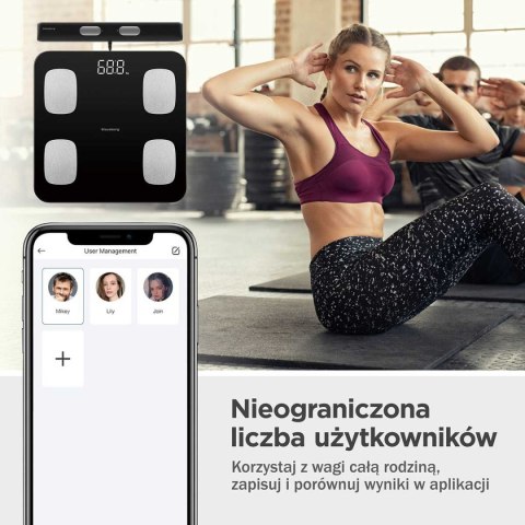 ANALITYCZNA WAGA ŁAZIENKOWA SMART IOS ANDROID KLAUSBERG KB-7852 KLAUSBERG ANALITYCZNA WAGA ŁAZIENKOWA SMART IOS ANDROID KLAUSBERG KB-7852 KLAUSBERG
