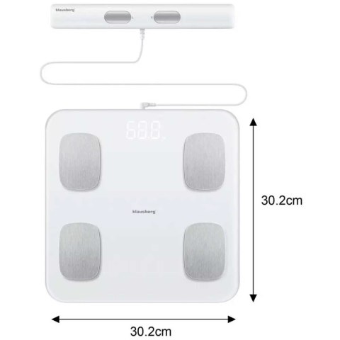ANALITYCZNA WAGA ŁAZIENKOWA SMART IOS ANDROID KLAUSBERG KB-7853 KLAUSBERG ANALITYCZNA WAGA ŁAZIENKOWA SMART IOS ANDROID KLAUSBERG KB-7853 KLAUSBERG