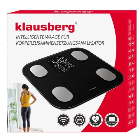 ANALITYCZNA WAGA ŁAZIENKOWA SMART IOS ANDROID KLAUSBERG KB-7854 KLAUSBERG ANALITYCZNA WAGA ŁAZIENKOWA SMART IOS ANDROID KLAUSBERG KB-7854 KLAUSBERG
