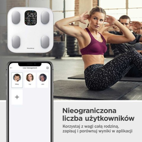 ANALITYCZNA WAGA ŁAZIENKOWA SMART IOS ANDROID KLAUSBERG KB-7855 KLAUSBERG ANALITYCZNA WAGA ŁAZIENKOWA SMART IOS ANDROID KLAUSBERG KB-7855 KLAUSBERG