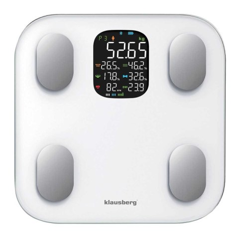 ANALITYCZNA WAGA ŁAZIENKOWA SMART IOS ANDROID KLAUSBERG KB-7855 KLAUSBERG ANALITYCZNA WAGA ŁAZIENKOWA SMART IOS ANDROID KLAUSBERG KB-7855 KLAUSBERG