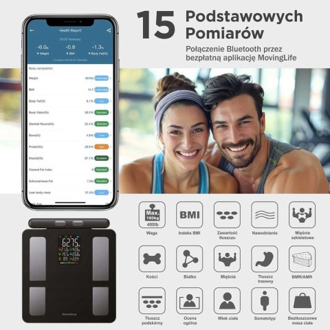 ANALITYCZNA WAGA ŁAZIENKOWA SMART IOS ANDROID KLAUSBERG KB-7856 KLAUSBERG ANALITYCZNA WAGA ŁAZIENKOWA SMART IOS ANDROID KLAUSBERG KB-7856 KLAUSBERG