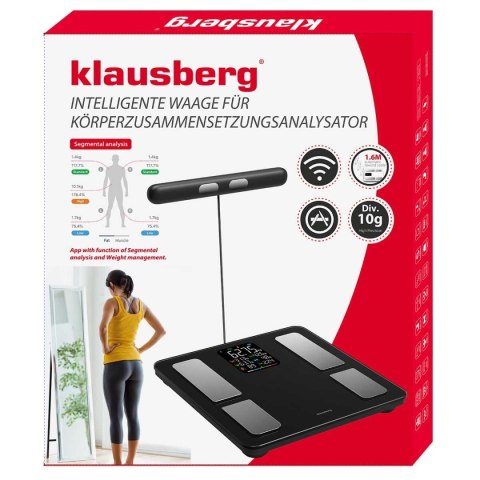 ANALITYCZNA WAGA ŁAZIENKOWA SMART IOS ANDROID KLAUSBERG KB-7856 KLAUSBERG ANALITYCZNA WAGA ŁAZIENKOWA SMART IOS ANDROID KLAUSBERG KB-7856 KLAUSBERG