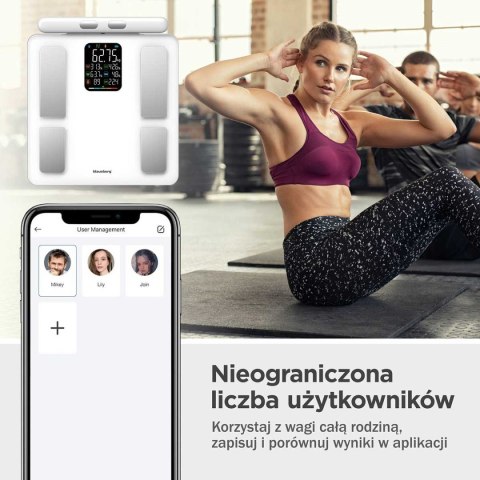 ANALITYCZNA WAGA ŁAZIENKOWA SMART IOS ANDROID KLAUSBERG KB-7857 KLAUSBERG ANALITYCZNA WAGA ŁAZIENKOWA SMART IOS ANDROID KLAUSBERG KB-7857 KLAUSBERG