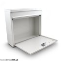 Biała skrzynka na listy metalowa 360x320 mm montaż zewnętrzny Bituxx Bituxx