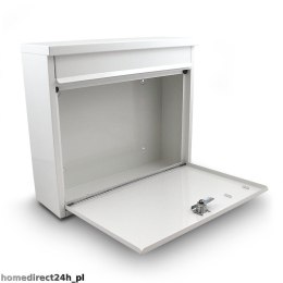 Biała skrzynka na listy metalowa 360x320 mm montaż zewnętrzny Bituxx Bituxx