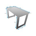Biurko Loftowe 120x60 cm Metalowa Rama Industrialne do Biura i Nauki Bituxx