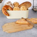 CHLEBAK Z DESKĄ BAMBUSOWĄ KREMOWY 259303 VILDE