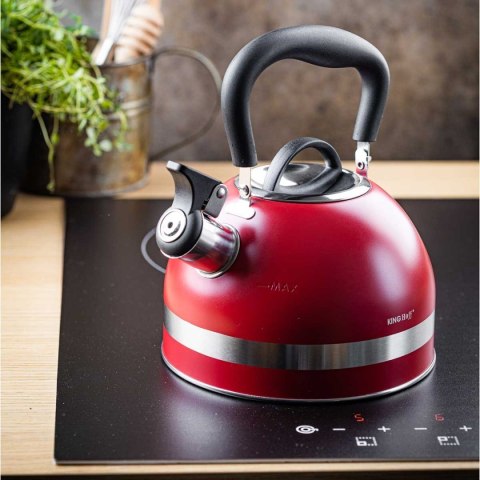 CZAJNIK 1,8L Z GWIZDKIEM KINGHOFF KH-1853 CZERWONY KINGHOFF CZAJNIK 1,8L Z GWIZDKIEM KINGHOFF KH-1853 CZERWONY KINGHOFF