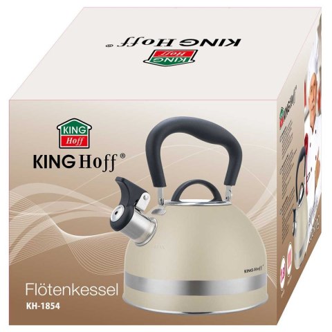CZAJNIK 1,8L Z GWIZDKIEM KINGHOFF KH-1854 BEŻOWY KINGHOFF CZAJNIK 1,8L Z GWIZDKIEM KINGHOFF KH-1854 BEŻOWY KINGHOFF