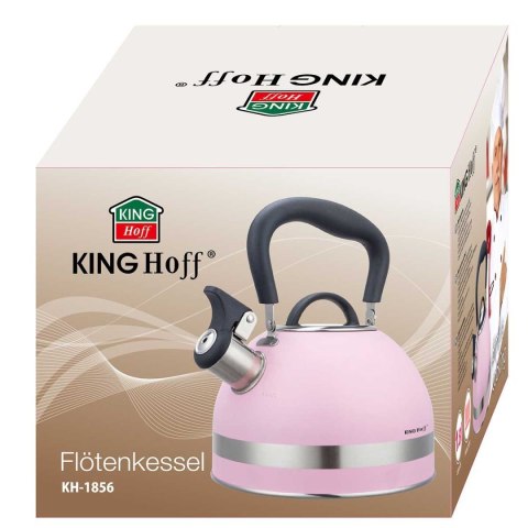 CZAJNIK 1,8L Z GWIZDKIEM KINGHOFF KH-1856 różowy KINGHOFF CZAJNIK 1,8L Z GWIZDKIEM KINGHOFF KH-1856 różowy KINGHOFF