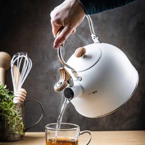 CZAJNIK 2,5L Z GWIZDKIEM KINGHOFF KH-1860 BIAŁY KINGHOFF CZAJNIK 2,5L Z GWIZDKIEM KINGHOFF KH-1860 BIAŁY KINGHOFF