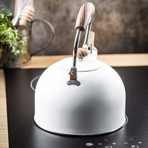 CZAJNIK 2,5L Z GWIZDKIEM KINGHOFF KH-1860 BIAŁY KINGHOFF CZAJNIK 2,5L Z GWIZDKIEM KINGHOFF KH-1860 BIAŁY KINGHOFF