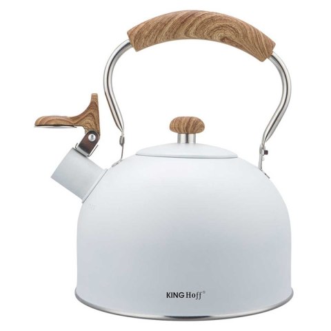 CZAJNIK 2,5L Z GWIZDKIEM KINGHOFF KH-1860 BIAŁY KINGHOFF CZAJNIK 2,5L Z GWIZDKIEM KINGHOFF KH-1860 BIAŁY KINGHOFF