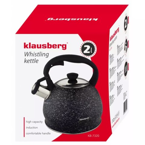 CZAJNIK Z GWIZDKIEM 2L KLAUSBERG KB-7320 MARBLE KLAUSBERG CZAJNIK Z GWIZDKIEM 2L KLAUSBERG KB-7320 MARBLE KLAUSBERG