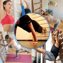 Drabinka gimnastyczna do ćwiczeń rehabilitacji solidna kompaktowa domowa Bituxx