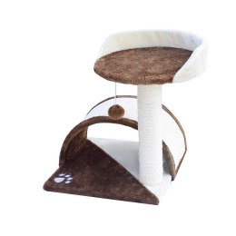 Drapak dla kota Legowisko+Budka biało-brązowy 43cm Bituxx