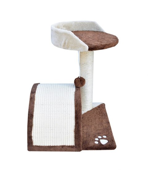 Drapak dla kota Legowisko+Budka biało-brązowy 43cm Bituxx Drapak dla kota Legowisko+Budka biało-brązowy 43cm Bituxx