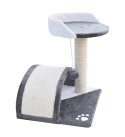 Drapak dla kota Legowisko+Budka biało-siwy 43cm Bituxx