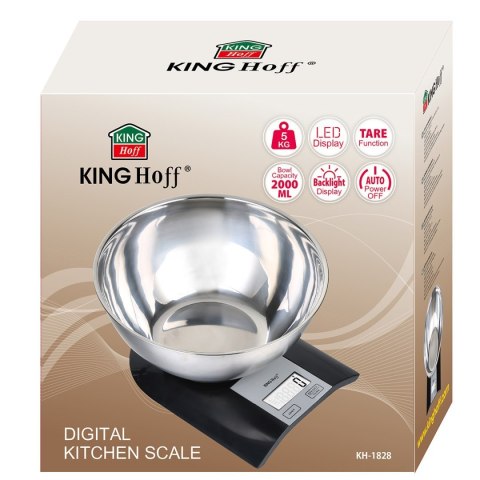 ELEKTRONICZNA WAGA KUCHENNA Z MISĄ 2L KINGHOFF KH-1828 KINGHOFF ELEKTRONICZNA WAGA KUCHENNA Z MISĄ 2L KINGHOFF KH-1828 KINGHOFF