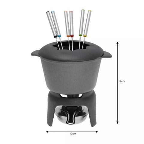 FONDUE ŻELIWNE ZESTAW DLA 6 OSÓB KINGHOFF KH-1195 KINGHOFF FONDUE ŻELIWNE ZESTAW DLA 6 OSÓB KINGHOFF KH-1195 KINGHOFF