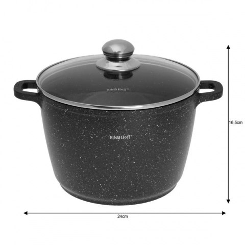 KINGHOFF GARNEK MARMUROWY 24cm KH-1598 6,2L KINGHOFF KINGHOFF GARNEK MARMUROWY 24cm KH-1598 6,2L KINGHOFF
