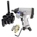 Klucz udarowy pneumatyczny 1/2" 311 nm + zestaw nasadek crv walizka Bituxx