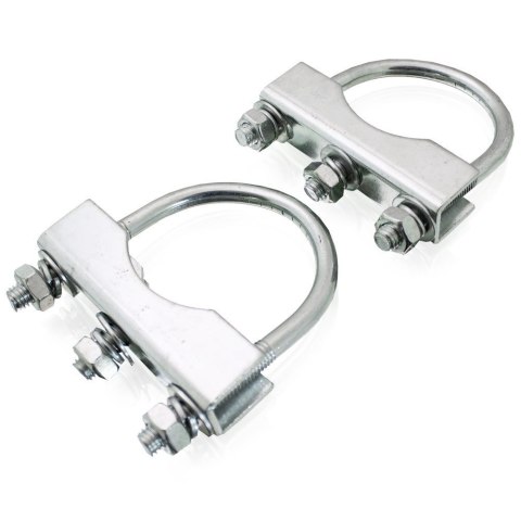 Komplet zacisków do przyczepy rury 60 mm metalowe Bituxx solidne mocowanie Bituxx Komplet zacisków do przyczepy rury 60 mm metalowe Bituxx solidne mocowanie Bituxx