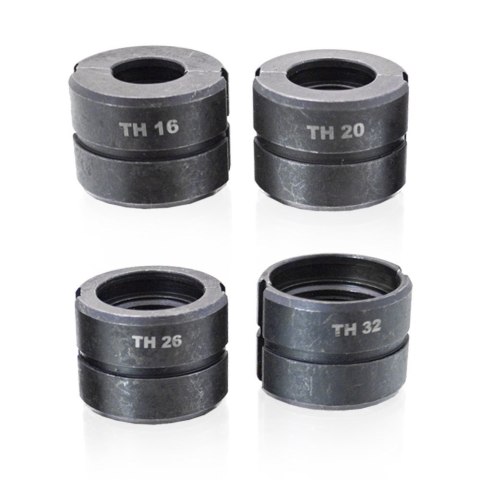 Komplet złączek TH do praski rur Ø16-32 mm trwałe i niezawodne akcesoria Bituxx Komplet złączek TH do praski rur Ø16-32 mm trwałe i niezawodne akcesoria Bituxx